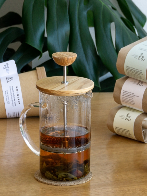 French Press & Tea Press | 4-Cup Olive Wood