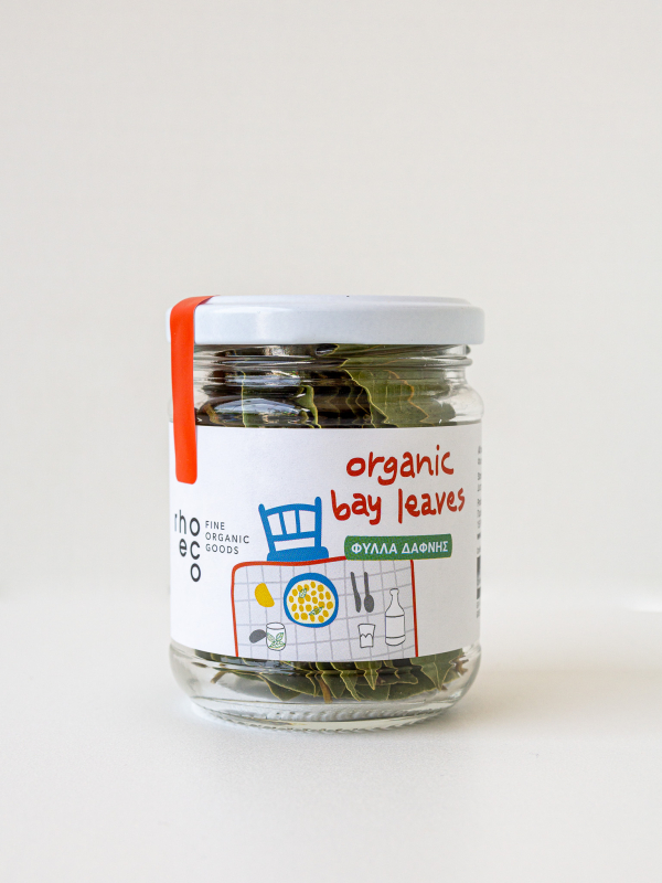 rhoeco greek organic bay leaves in jar
