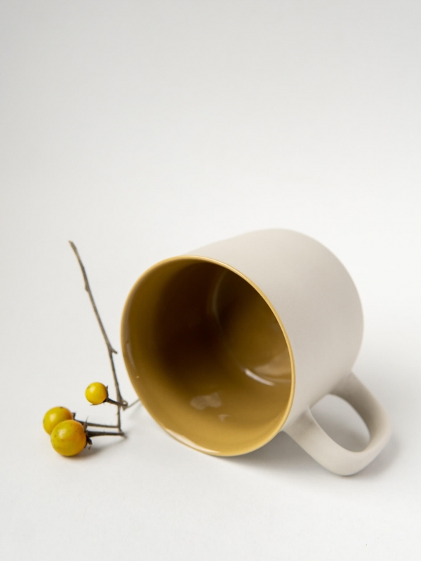 rhoeco kinta teacup light grey mustard