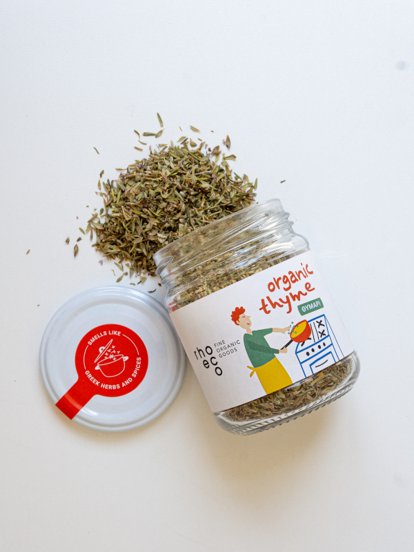 rhoeco greek organic thyme in jar