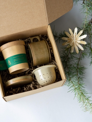 rhoeco herbal tea set christmas ceramic