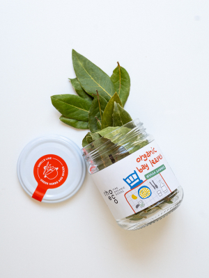 rhoeco greek organic bay leaves in jar