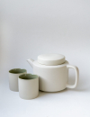 rhoeco the greyish raw clay teaware set kinta